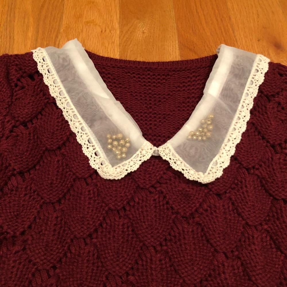 Burgundy sweater - Picture 3 of 4